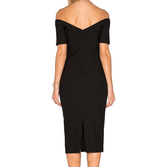 Cinq à Sept Birch Off-The-Shoulder Dress Black Sz2 - Picture 2 of 7
